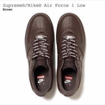 Supreme Nike Air Force 1 Low シュプリーム ナイキ エア フォース ワン ロー Brown ブラウン 9.5 27.5㎝ 国内正規品 新品未使用 ②_画像3