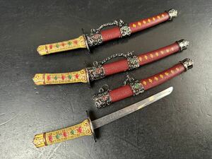 [KA180] ペーパーナイフ 3点 ミニ刀 剣 刀 おもちゃ KATANA SAMURAI NINJA