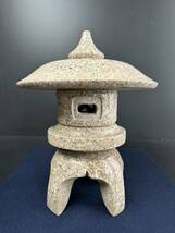[KA129] 御影石 灯篭 灯籠 日本庭園 庭石 ガーデニング 石造 石彫_画像3