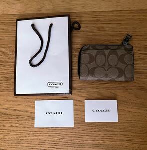 COACH コーチ L型ファスナー コインケース カード入れ キーケース キーホルダー メンズ 小銭入れ ミニ財布 ブランド シグネチャー カード