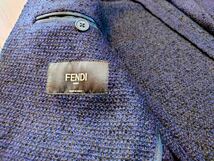 FENDI　フェンディ　メンズ　テーラードジャケット　ネイビー　サイズ44_画像6