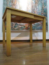 テレワーク　アウトドア フォールディングテーブル　木製　折りたたみ＆スライド式テーブル　机　木製デスク　No８_画像9