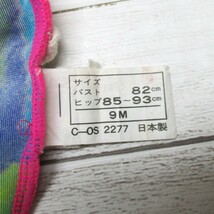 U5853★ハイレグ 派手 水着 レディース ワンピース 9M 日本製 カラフル ピンク 水色 黄色 水泳 女子 スイム スイミング プール ビーチ 海_画像7