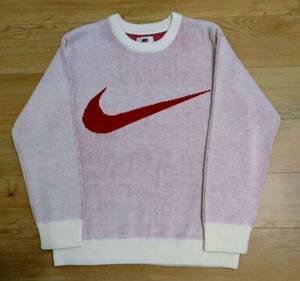 【稀少サイズ】Supreme × Nike シュプリーム ナイキ Swoosh Sweater アクリル ニット セーター XL