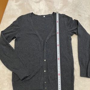 無印良品 綿100% カーディガン グレー