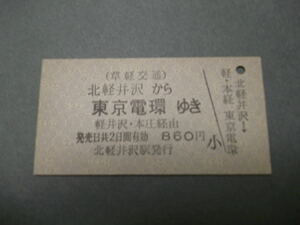 917.草軽交通 北軽井沢-東京電環 国鉄連絡