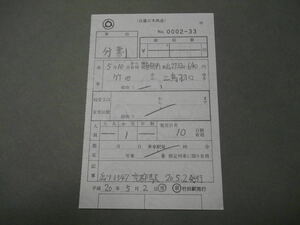 61.近鉄 〇京印刷 竹田 出札補充券