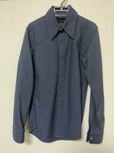 junhashimoto オックスフォードボタンダウンシャツ　サイズ3 ネイビー[中古品クリーニング済]