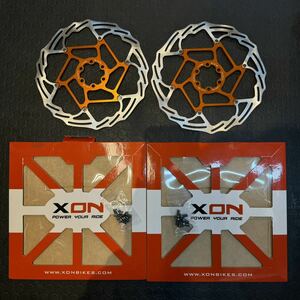 【新品・未使用】XON 2 ピースディスクローター限定オレンジ203㎜ 2枚