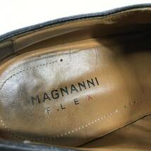 【マグナーニ】本物 MAGNANNI FLEX 靴 27cm 黒 ストレートチップ ビジネスシューズ 内羽根式 本革 レザー 男性用 メンズ スペイン製 43_画像9