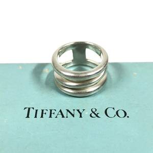 【ティファニー】本物 TIFFANY&Co. 指輪 ダイアゴナル シルバー925 サイズ10号 リング メンズ レディース 保存袋 箱付き 送料520円