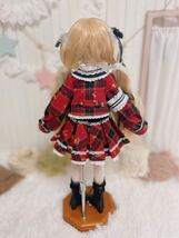 MDD お洋服セット　赤タータンチェックジャケットセットアップ 1/4ドール服　衣装セット_画像5