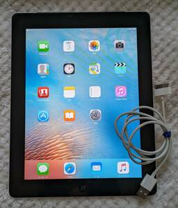 動作品 Apple iPad2 A1396 64GB iOS9.3.5 第2世代 シルバー 純正充電・データ転送ケーブル付き iPad 2 3G 稼働品