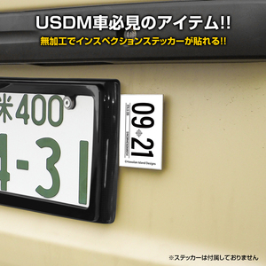 インスペクションステッカー用 Bタイプ ブラケット 車検ステッカー インスペクションステー アメ車 雑貨 US仕様 整備