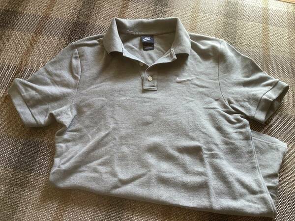 ナイキ ポロシャツ Mサイズ 綿100% ゴルフウェア グレー NIKE / 衣類 服 