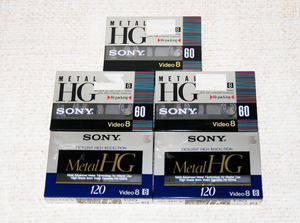 《未開封》 SONY　8mmビデオテープ　HG120分2本、HG60分3本　計5本