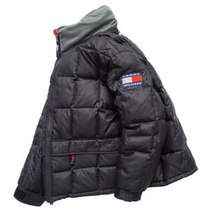 1990s ヴィンテージ TOMMY HILFIGER OUTDOORSライン ダウンジャケット L ブラック オールド トミーヒルフィガー / USA アメリカ 古着