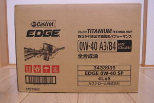 4L×6本1ケース カストロール(Castrol) EDGE エンジンオイル 0W-40 SP 4輪ガソリン/ディーゼル両用