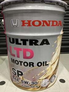 全国送料無料 20L×1ペール ホンダ純正 オイル ウルトラ LTD SP/GF-6 5W-30 エンジンオイル LTD HONDA ULTRA LTD