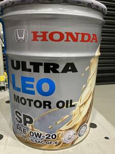 全国送料無料 20L×1ペール ホンダ純正 オイル ウルトラ レオ SP/GF-6 0W-20 エンジンオイル HONDA ULTRA LEO 低燃費