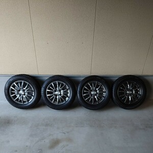 中古 タイヤホイール ４本セット ブリザック REVO GZ 175/65R14 5.5J PCD100 +43 BLIZZAK スタッドレス BRIDGESTONE ブリヂストン