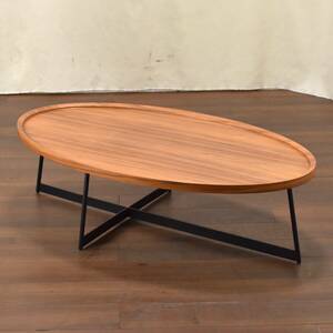FUJIEI/藤栄 センターテーブル 楕円形 幅120cm KANOA カノア リビングテーブル オーバル/サーフボード/ラグビーボール zyt1197ジ 50908-06