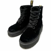 R ＊ '希少 人気モデル' Dr.Martens ドクターマーチン MOLLY モリー 別珍 ベロア 6EYE 6)ホール レースアップ ブーツ UK4 23cm レディース_画像1