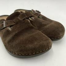 E ☆ 人気モデル!! 'ドイツ製' Footprints BIRKENSTOCK ビルケンシュトック BOSTON ボストン レザーサンダル 裏地ボア 27.0cm シューズ _画像5