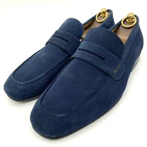 E ☆ 美品/ 人気モデル!! '洗練されたデザイン' UGG アグ スエードレザー コイン/ペニーローファー 革靴 スリッポン size:44 28cm 紳士靴