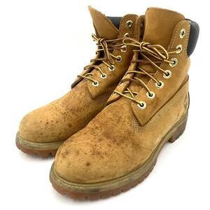 G☆名作!!7ホール'PRIMALOFT/400GRAM搭載' Timberland ティンバーランド 10061 4347 ヌバックレザー イエローブーツ ワークブーツ 革靴 7.5