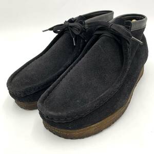 D☆良品/人気モデル!! '上質スエードレザー' Clarks クラークス Wallabees ワラビーブーツ デザートブーツ 革靴 size:8.5M 26.5cm シューズ