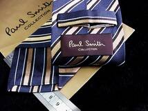 *:.*:【新品N】6863 ポールスミス コレクション【Paul Smith】高級ジョイコックス製 【ストライプ 柄】ネクタイ【人気の細ナロータイ】_画像1