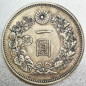 新1圓銀貨 左丸銀打ち 明治22年　レプリカコイン　新1円