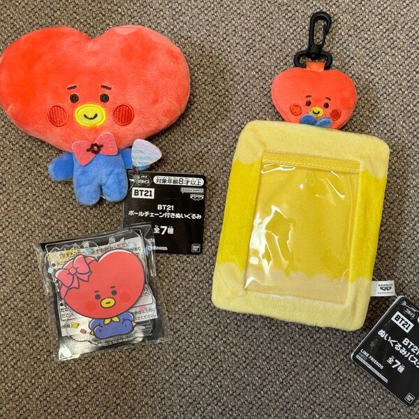 BT21 TATA セット ぬいぐるみパスケース ぬいぐるみ アクリルバッジ
