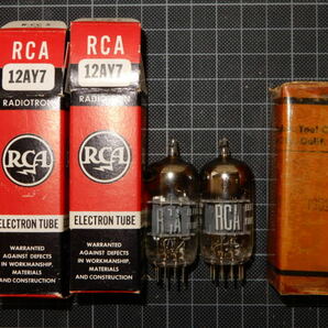 真空管 12AY7 3品まとめて RCA/JG 共箱 ELECTRON TUBE MADE IN U.S.A. 未使用の画像1