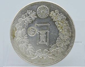 ●古銭 一圓 銀貨 明治 29年 左丸銀 約26.9g 1円 古銭 丸銀 貨幣