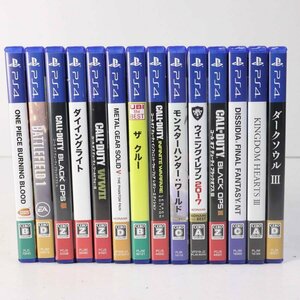 【まとめ売り14本セット】PS4 プレイステーション4 ソフト MGSV CoD キンハ3 モンハン DISSIDIA ウイイレ ダークソウル3等★717v13