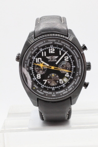 【AVIATOR】AVW5839G45 CHRONOGRAPH 10ATM ALL STAINLESS STEEL 中古品時計 電池交換済み 23.11.4