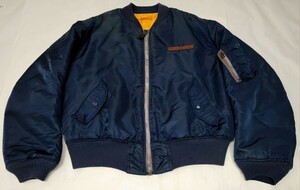 80s ～90s AVIREX MA-1 ネイビー L 80年代 90年代 アビレックス フライトジャケット SCOVILL EMAR ビンテージ navy