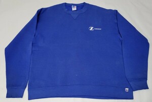 90s USA製 Russell athletic 前V スウェット XL 青 90年代 アメリカ製 ラッセル スエット ビンテージ