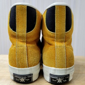 良好 ～00s 日本製 converse jackstar hi suede US7 25.5cm マスタード ブラック ジャックスター スエード カラシ 黒 MADE IN JAPANの画像4