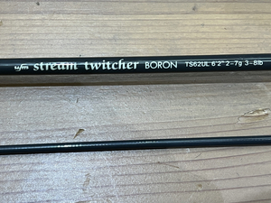 【レア・中古良品】UFM ウエダ stream twitcher BORON ストリームトゥイッチャー ボロン TS62UL 6'2 Line : 3-8lb Lure : 2-7g