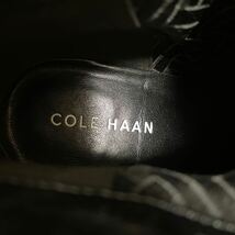 和97★ COLE HAAN コールハーン レザー ショートブーツ ヒール スエード切り替え 6B 約23 レディース ブラック_画像3