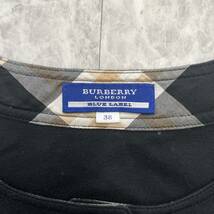 X@ 国内正規品 '高級感溢れる'『BURBERRY BLUE LABEL バーバリー ブルーレーベル』半袖 COTTON シャツ / ブラウス 38 婦人服 トップス 古着_画像5