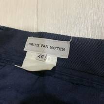 D▼ 都会のカジュアルウェア '日本製' DRIES VAN NOTEN ドリスヴァンノッテン ボタンフライ ストレート スラックスパンツ size:46 ボトムス_画像6