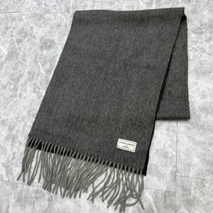 @ 美品 / 圧巻の肌触り!!『UNITED ARROWS ユナイテッドアローズ』最高峰 カシミヤ WOOL フリンジ マフラー / ストール 防寒具 GRAY系 