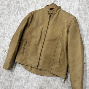 1円~ ＊ '希少 ビンテージ' INTERNATIONAL MALE THINSULATE 3M 中綿ライナー付 本革 シングルライダース レザー ジャケット L メンズ 古着