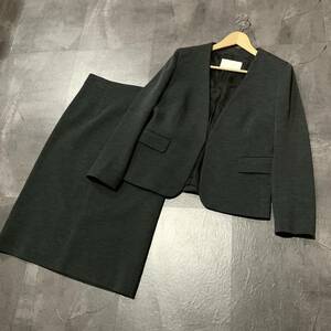 KK☆ 美品/ 人気モデル!! '日本製' BALLSEY ボールジィ TOMORROWLAND 上下 セットアップ ストレッチ スーツ 40 婦人服 ジャケット&スカート