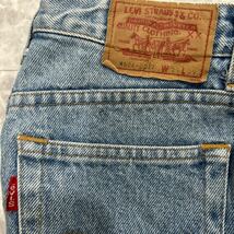 NN @ 古着 '希少 90's ビンテージ'『LEVI'S リーバイス』W606-0217 ボタン裏 J09 テーパード デニムパンツ / ジーンズ W29 L29 ボトムス _画像8