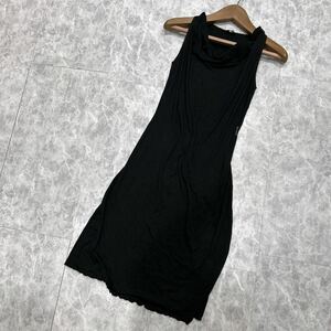 I @ 良品 / 国内正規品 '高級感溢れる'『ARMANI JEANS アルマーニ』 ストレッチ素材 ノースリーブ / ロング ワンピース 40 イタリア製 